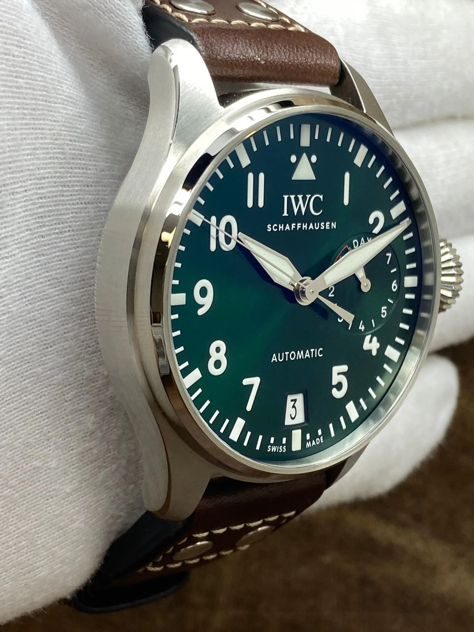 IWC Big Pilot IW501015 Green Dial Automatic Men's Watch