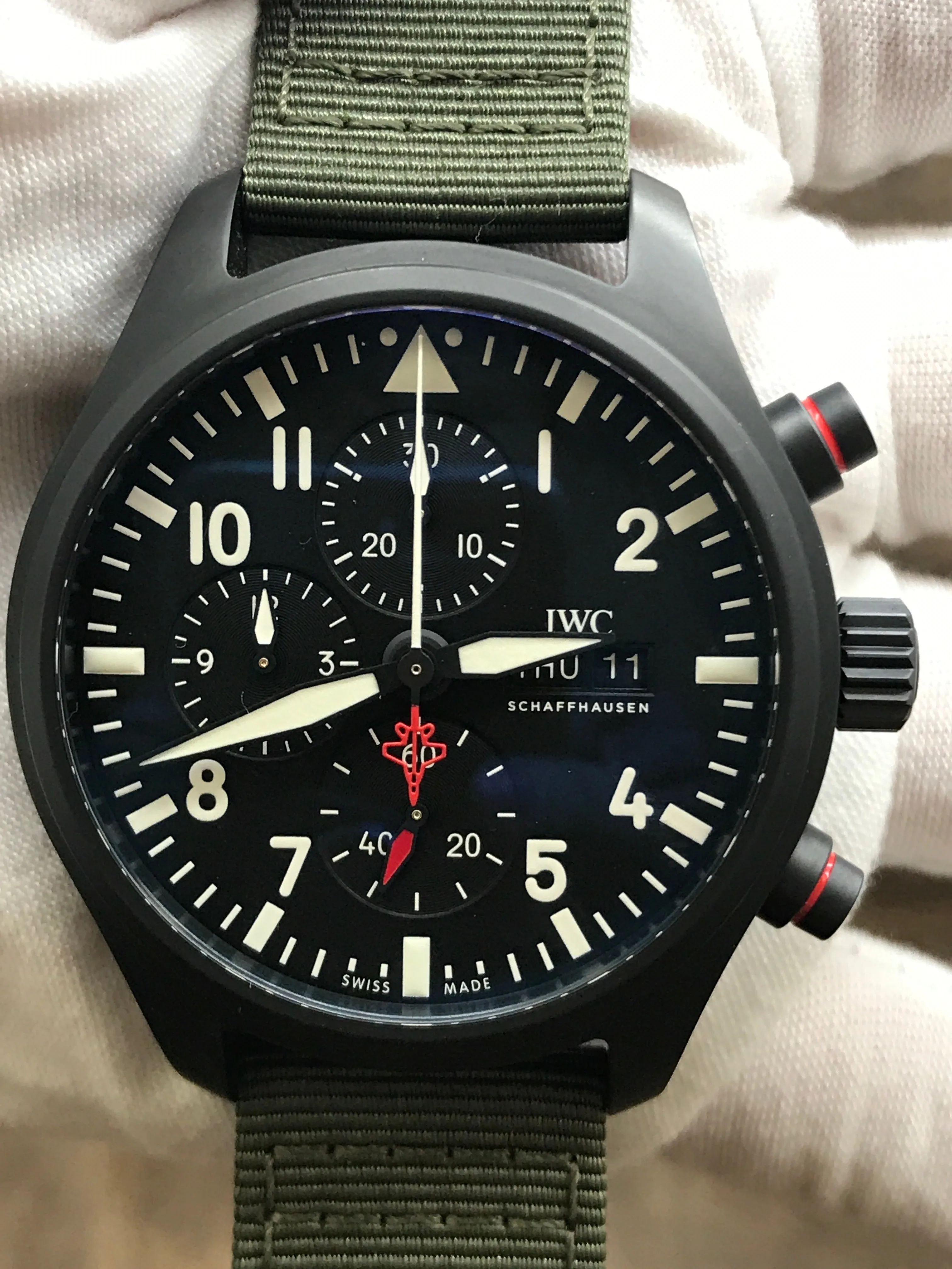 IWC Pilot's Watch Chronograph Top Gun Edition IW389104 Black Dial Automatic Men's Watch