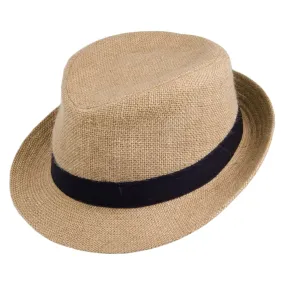 Jute Trilby Hat - Tan