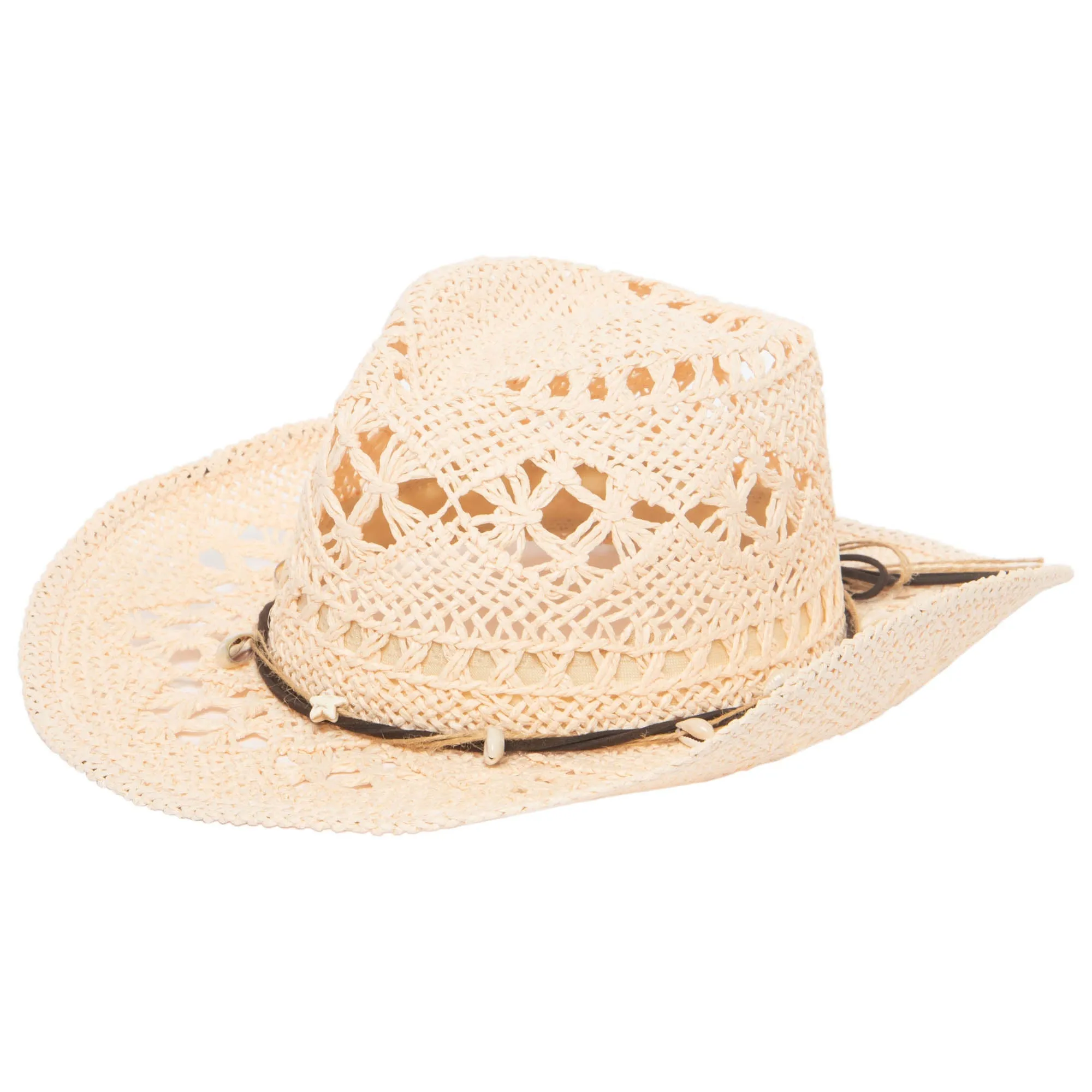 Kids Open Paper Weave Cowboy Hat