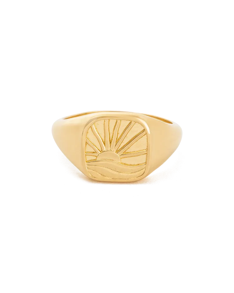 Kirstin Ash Soleil Signet Ring, Gold