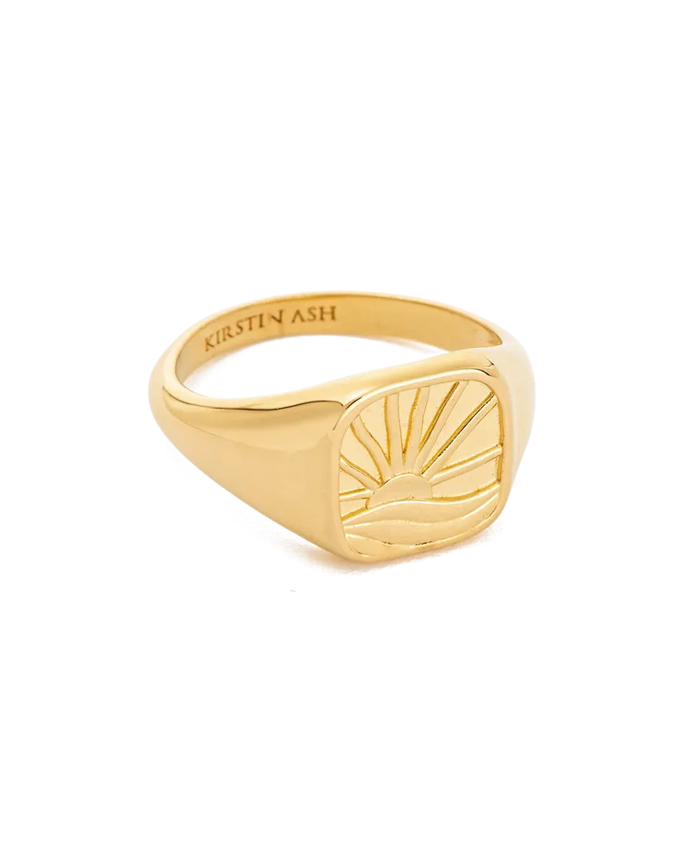 Kirstin Ash Soleil Signet Ring, Gold