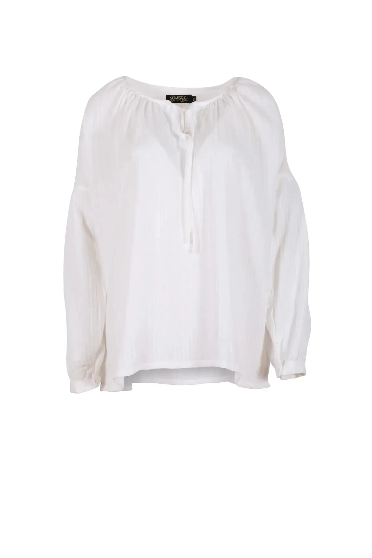 Leila Sardinia Blouse White in Cotton