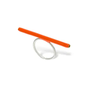 Line - adjustable ring with enamel - orange