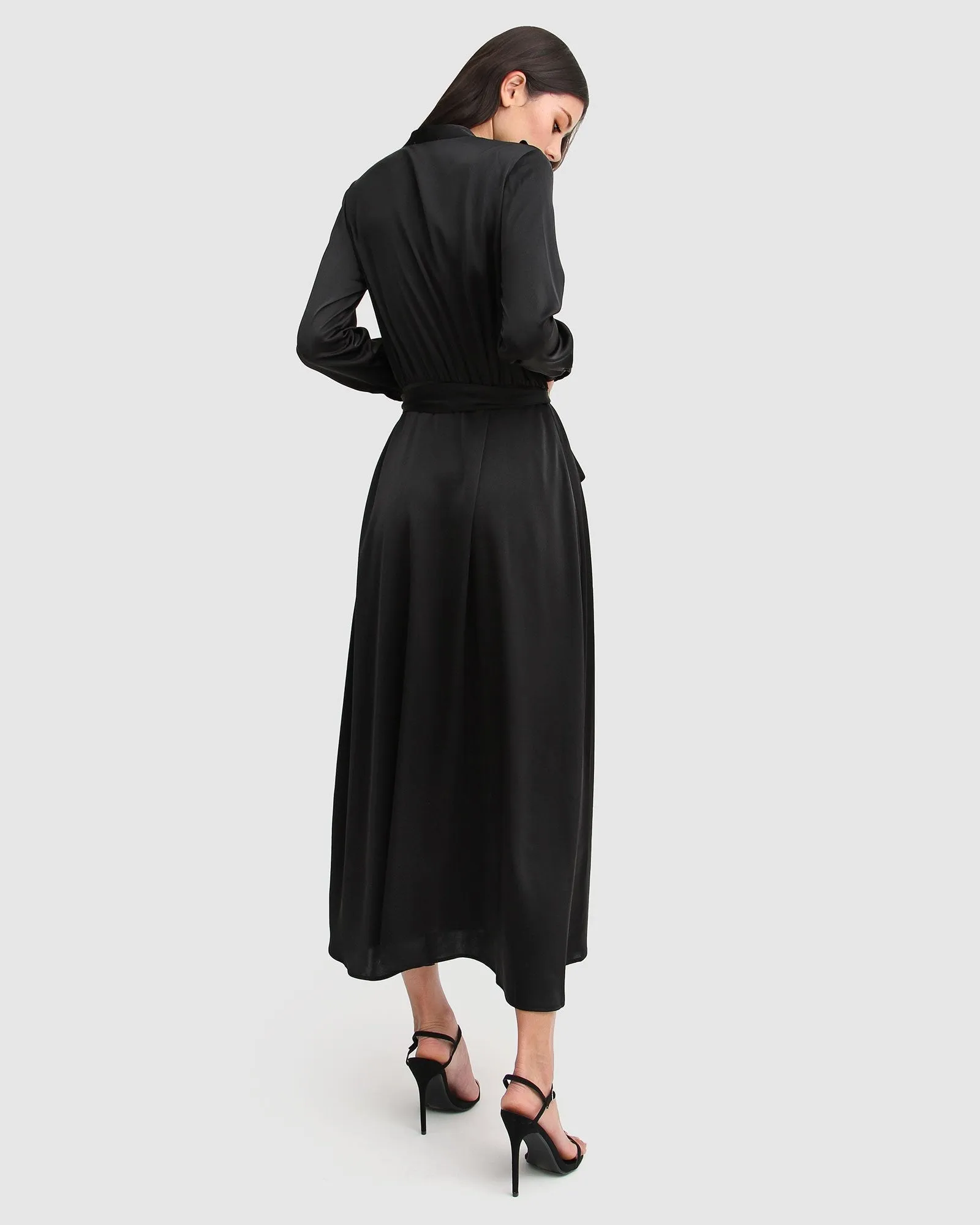 Lover To Lover Maxi Shirt Dress - Black