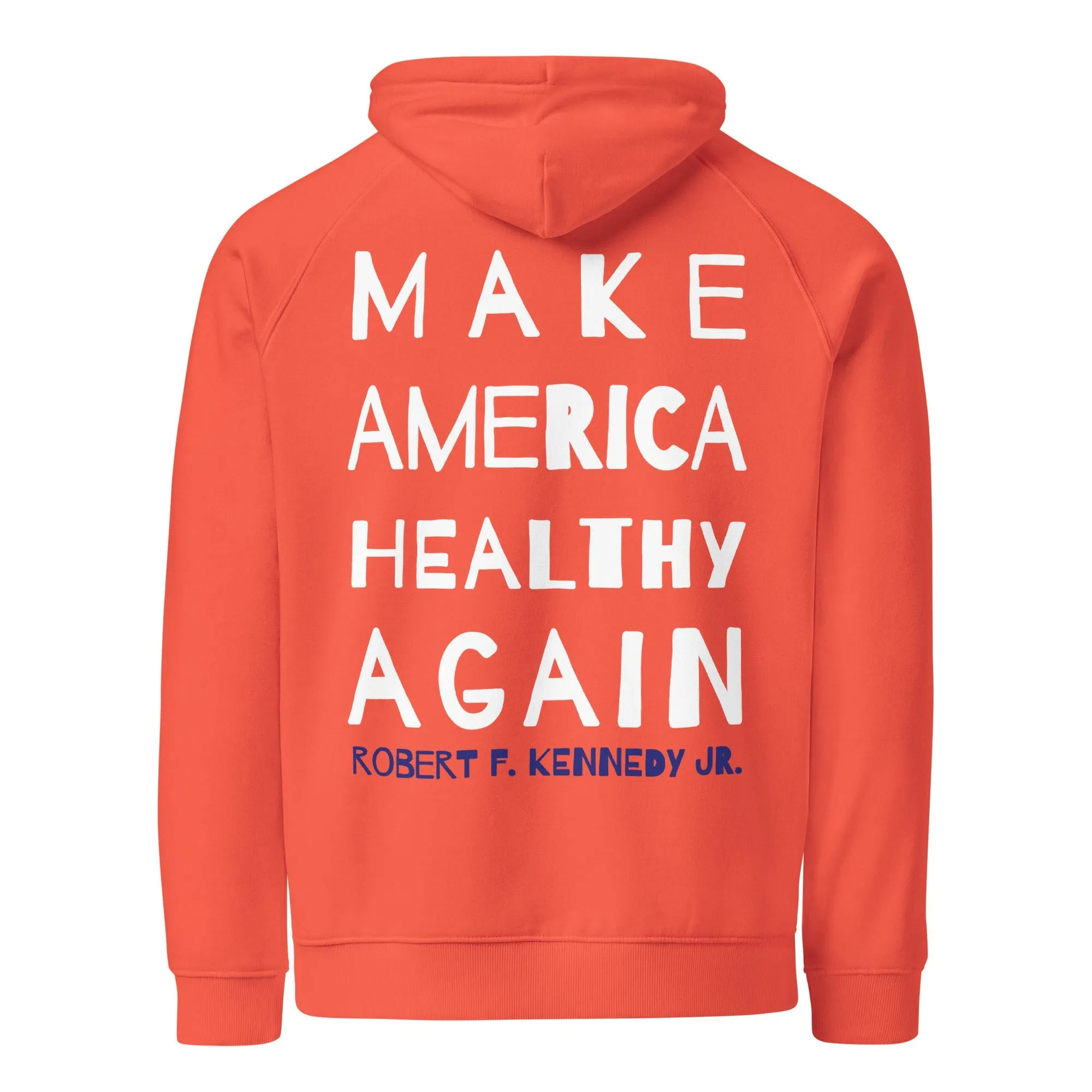 Make America Healthy Again II Back Unisex Eco Raglan Hoodie