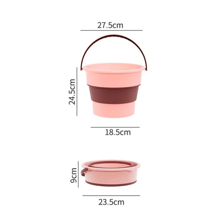 Medium 10L Folding Thickened Portable Plastic Bucket Outdoor Fishing Barrel Car Travel Wash Barrel