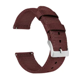 Merlot Two Piece NATO® Style Watch Band (20mm, 22mm SALE)