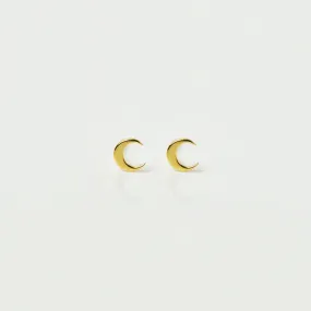 Mini New Moon Stud Earrings