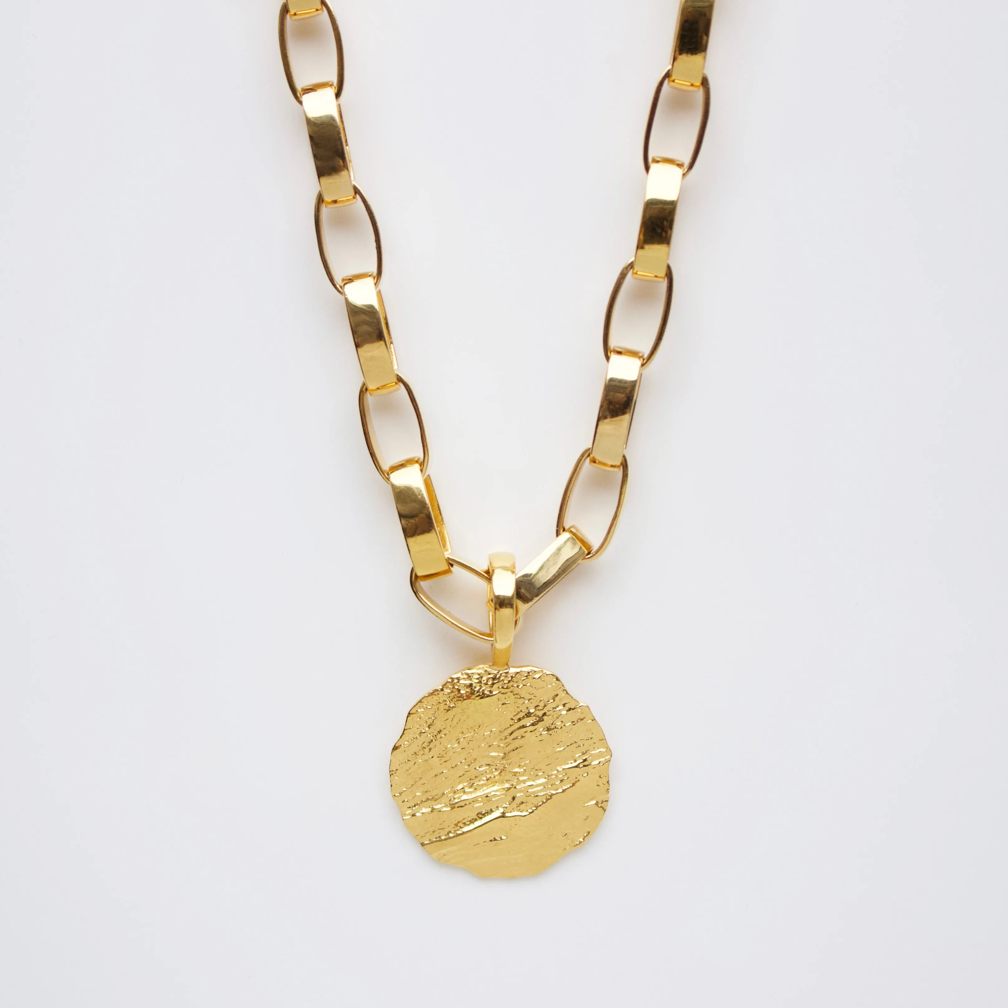 Molten Coin Chunky Necklace