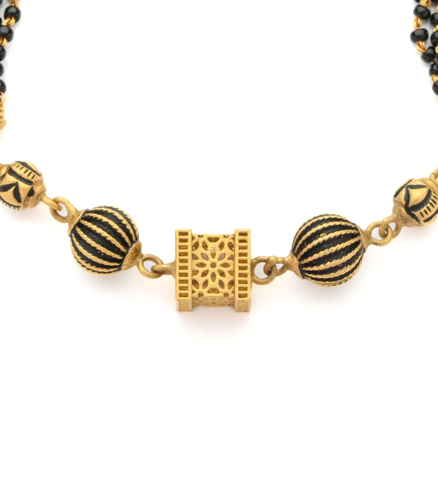 Multilayer Geometric Mangalsutra Bracelet