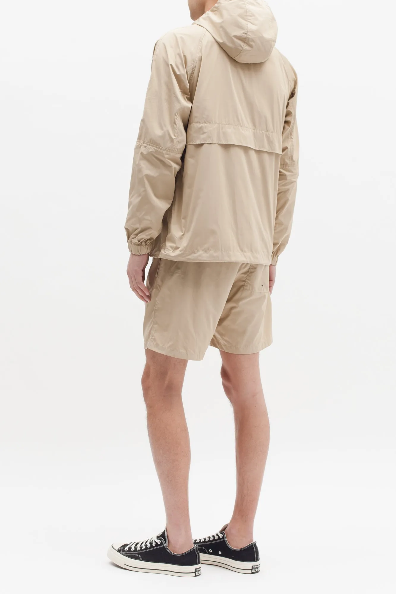 Nylon Popover Jacket - Beige