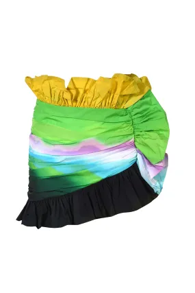 Ombre Nylon Ruffle Skirt