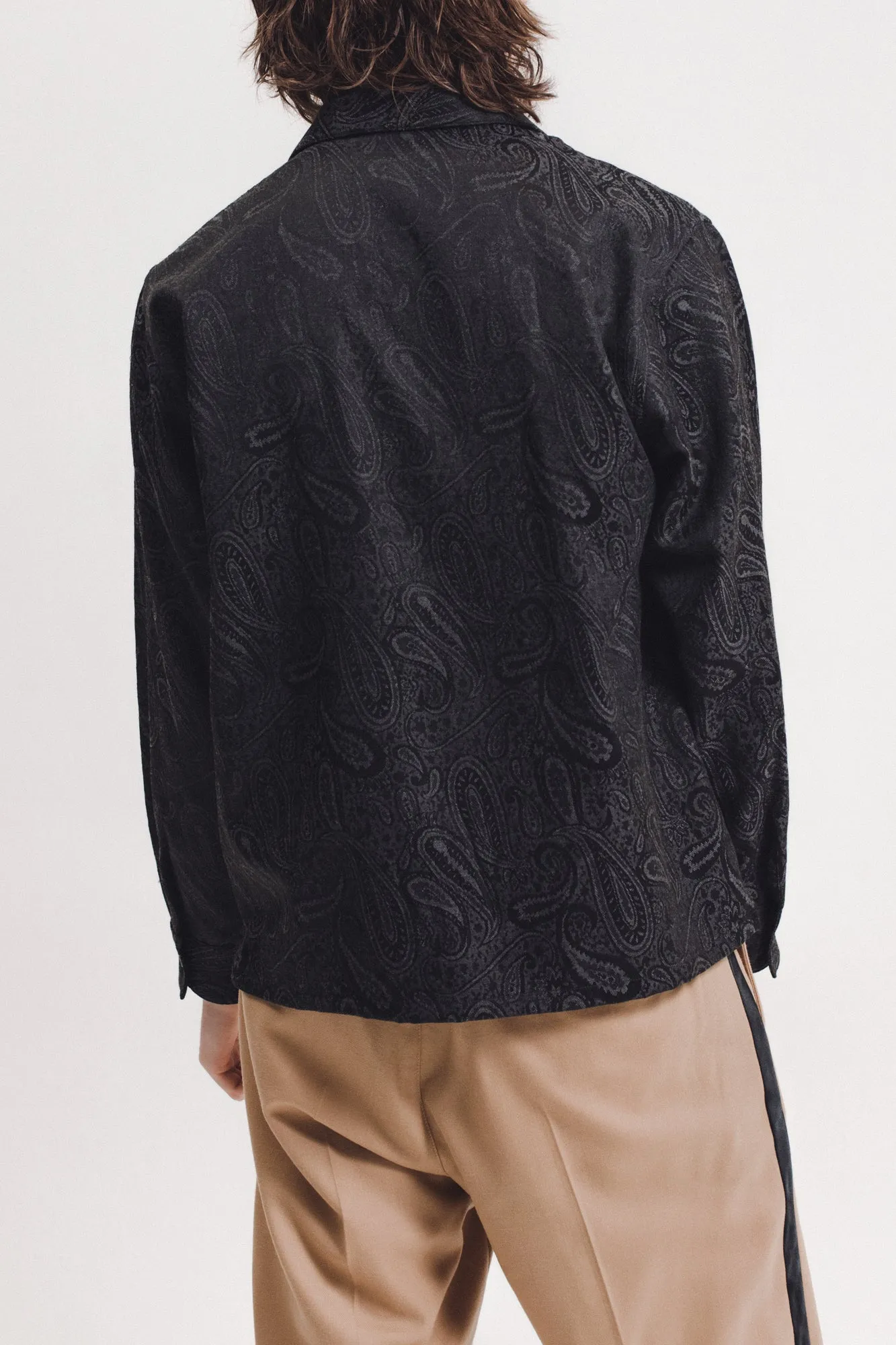 Paisley LS  Shirt - Black