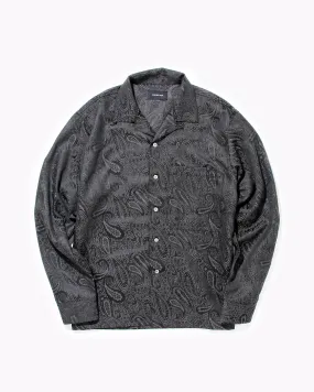 Paisley LS  Shirt - Black