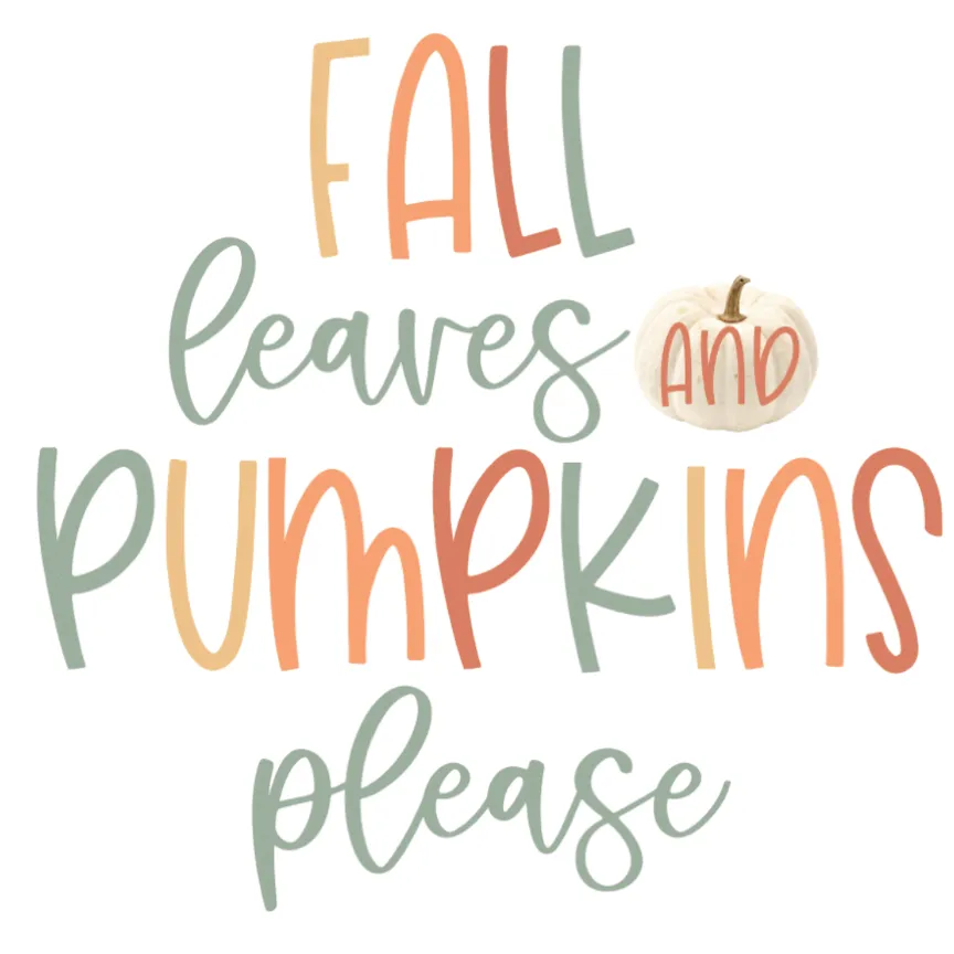 "Fall Leaves and Pumpkins Please" Inspirational Classroom Headline | Seasonal Classroom Decor | UPRINT | Schoolgirl Style