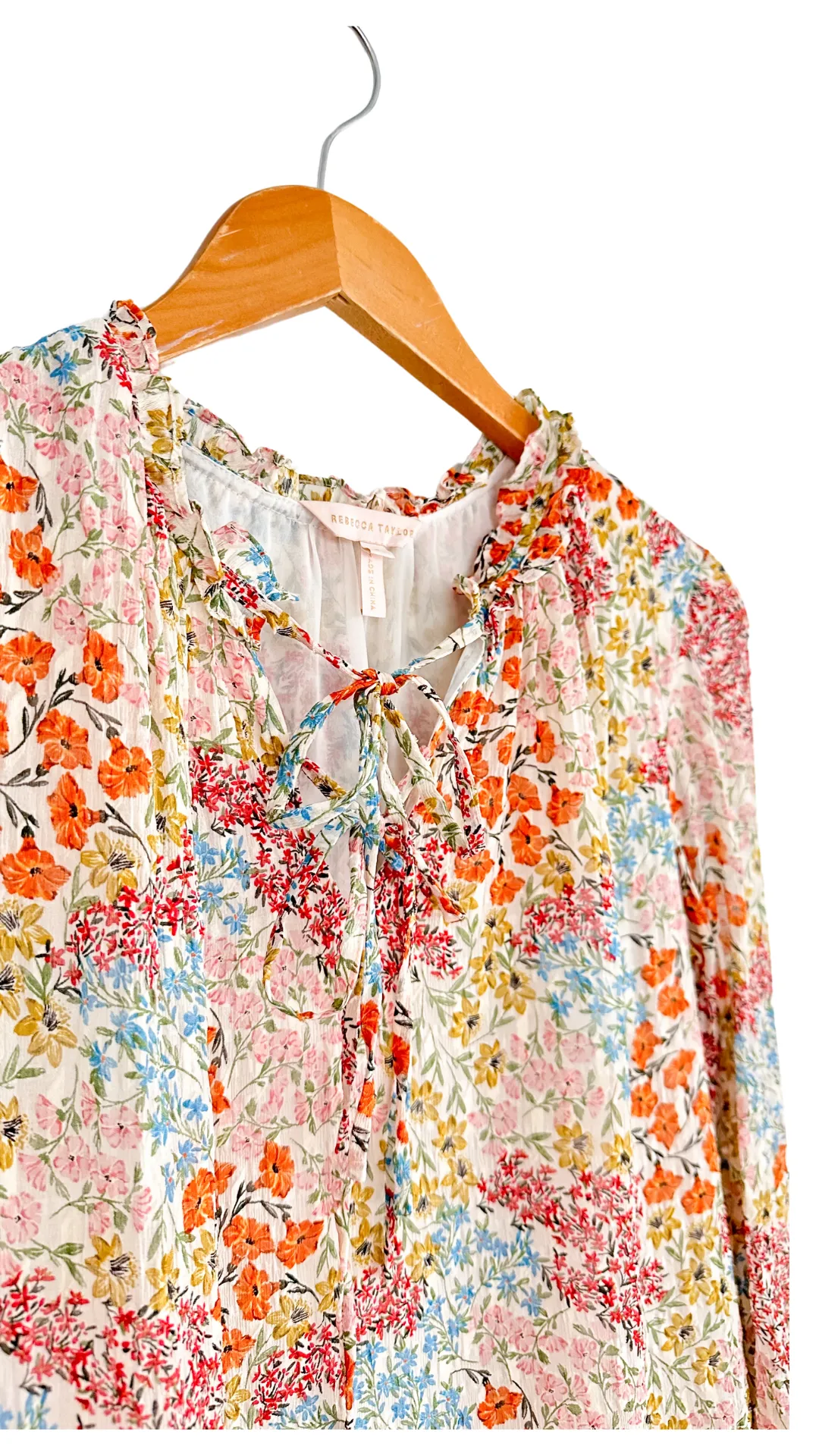 Rebecca Taylor Ava Floral Silk Peasant Top (4)