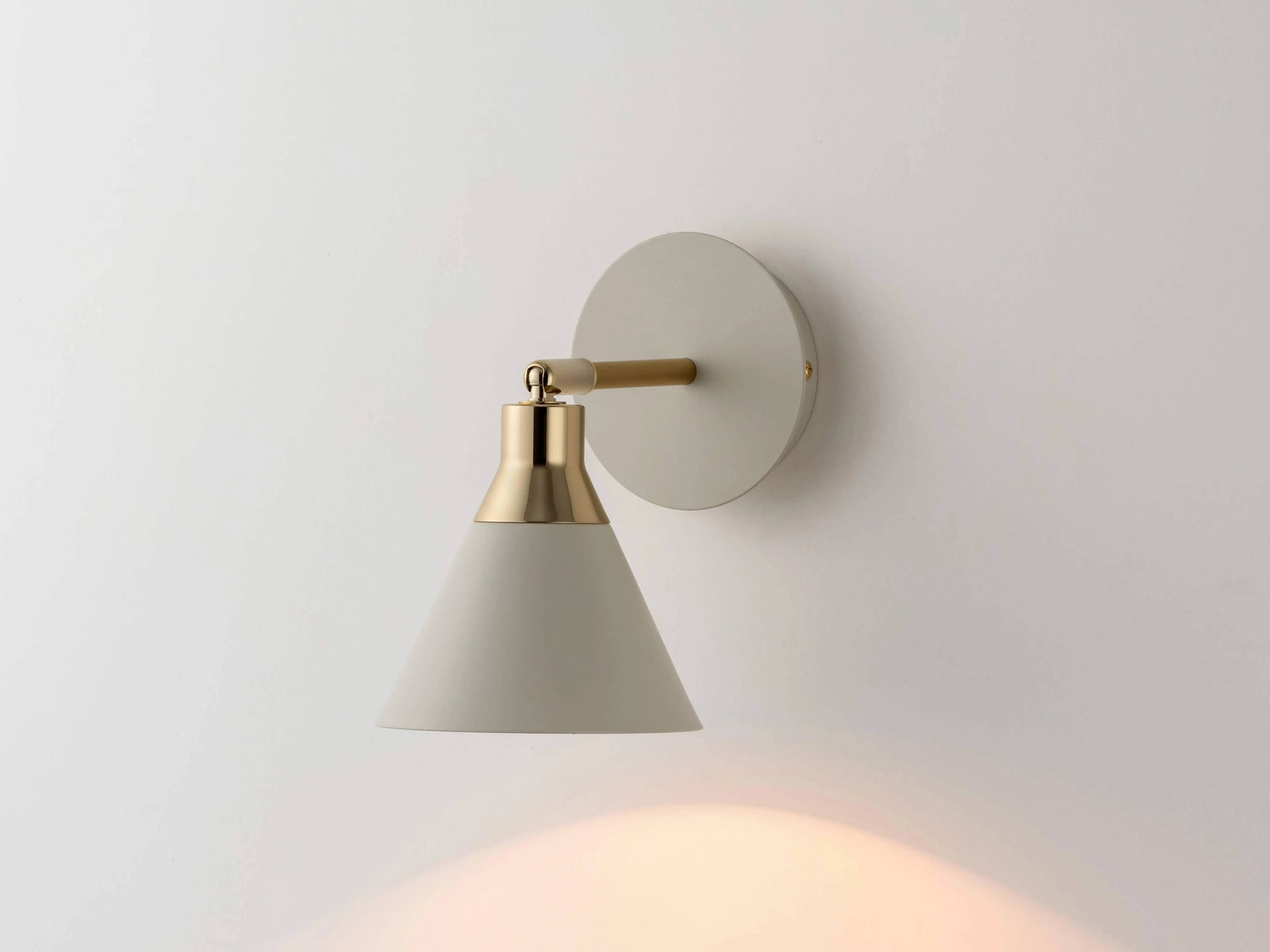 Sand grey cone wall light