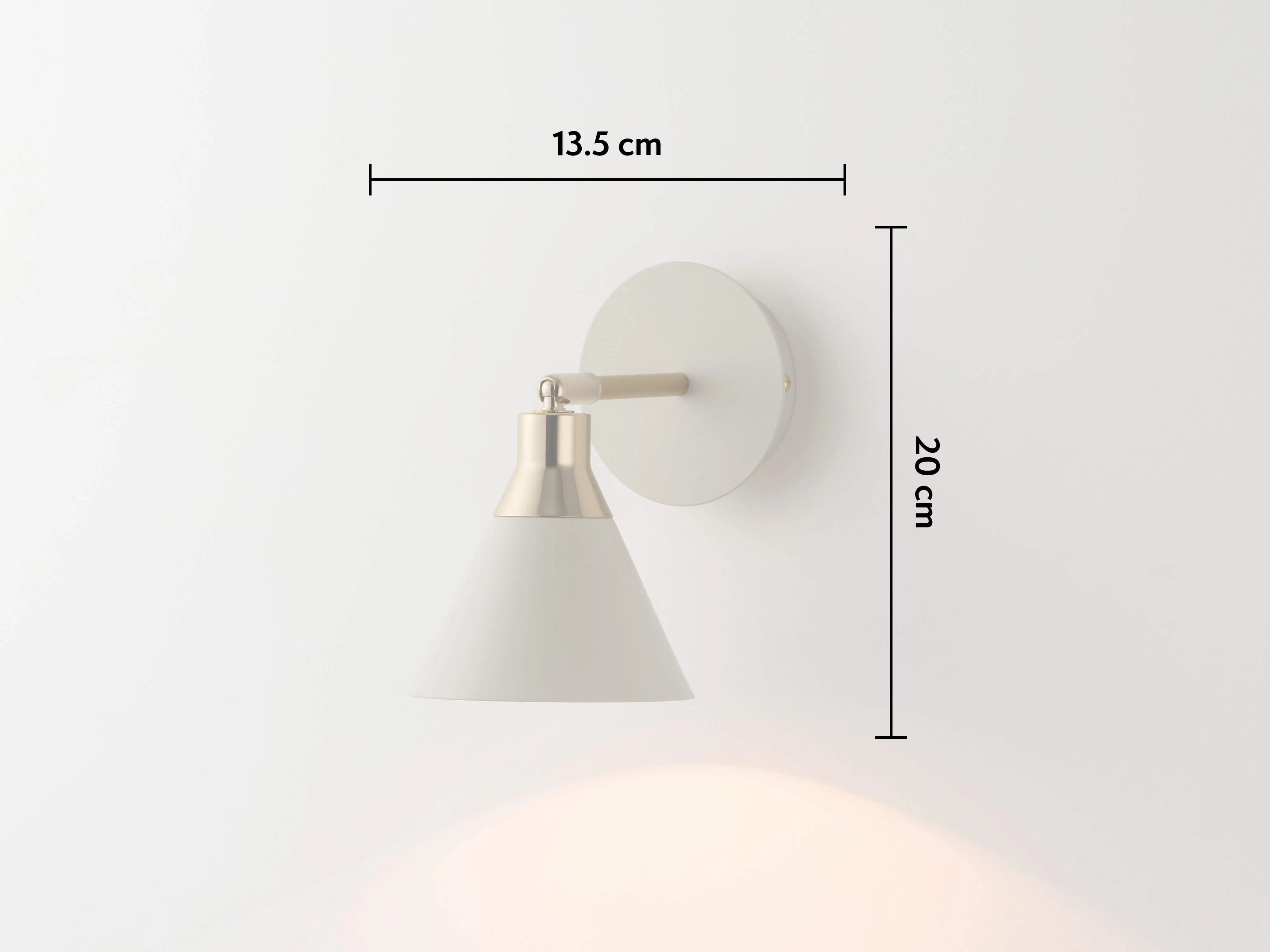 Sand grey cone wall light