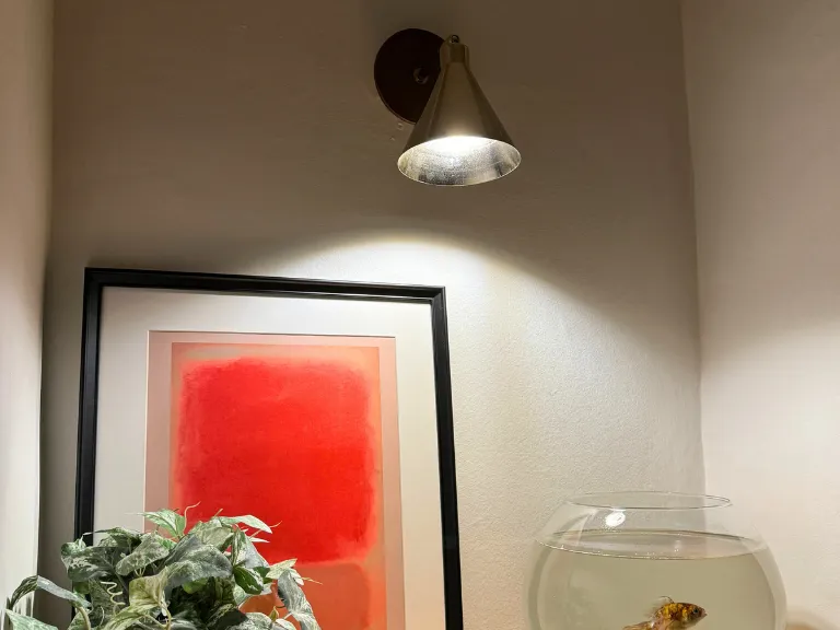 Sand grey cone wall light