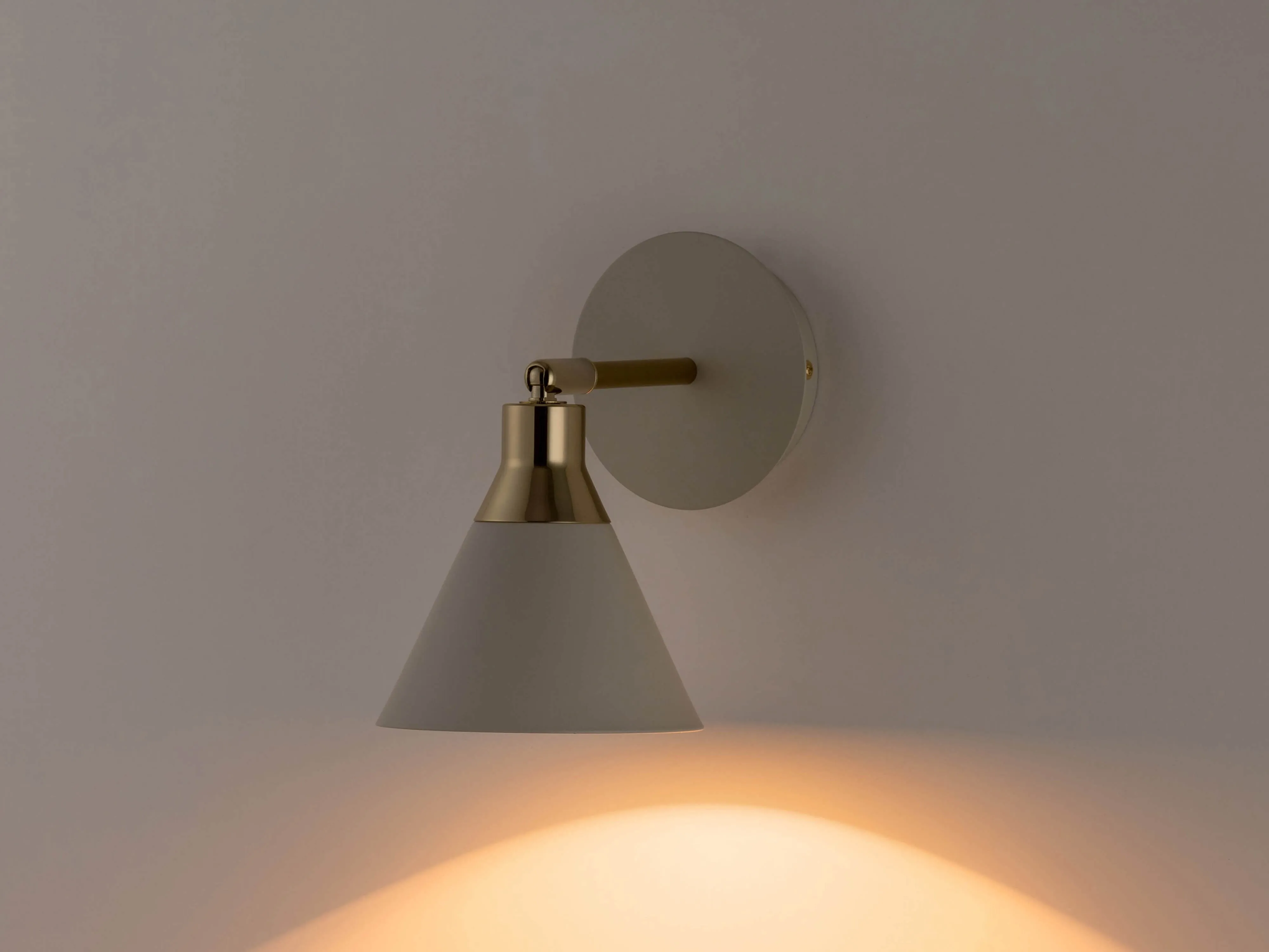 Sand grey cone wall light