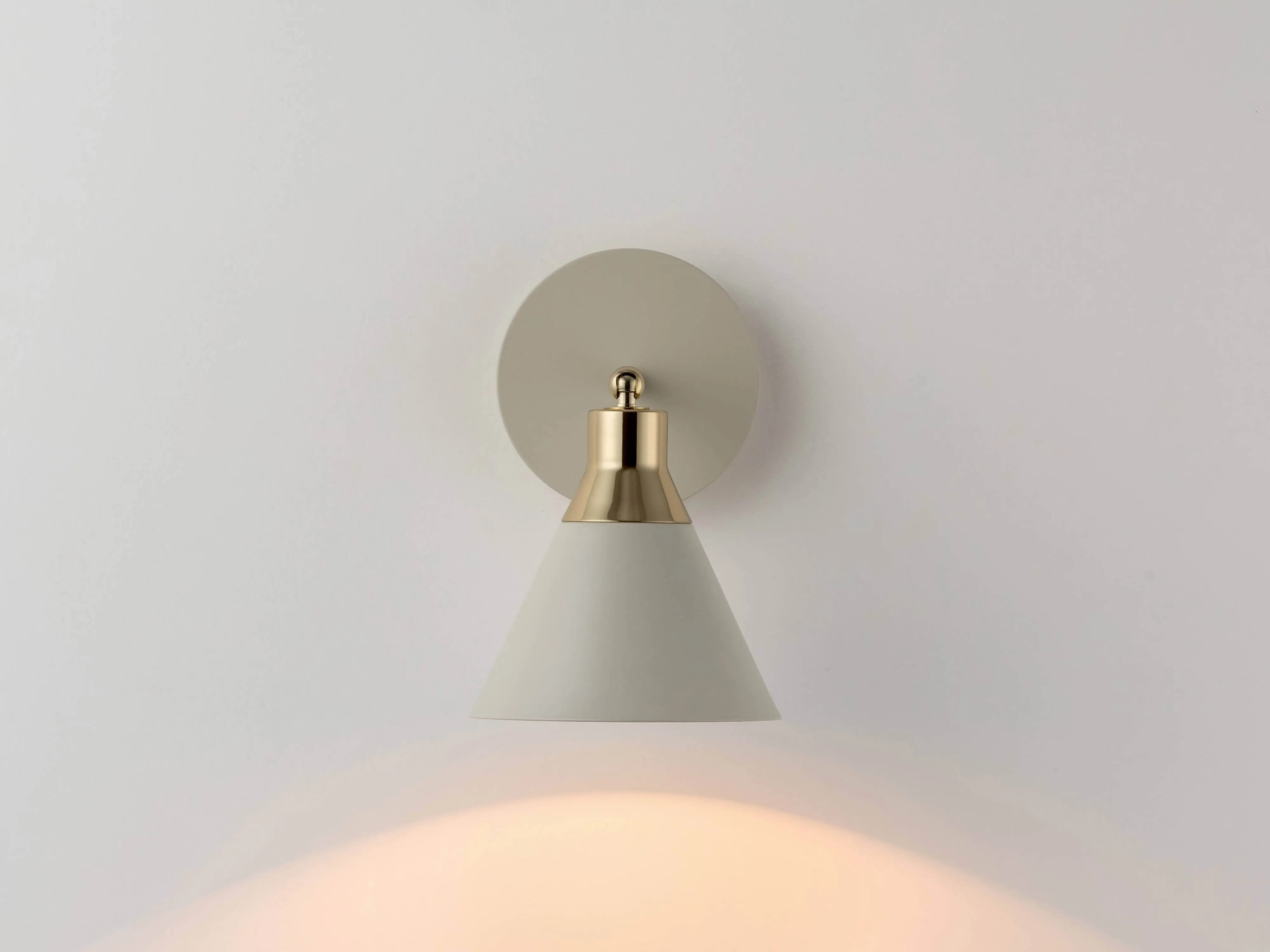 Sand grey cone wall light