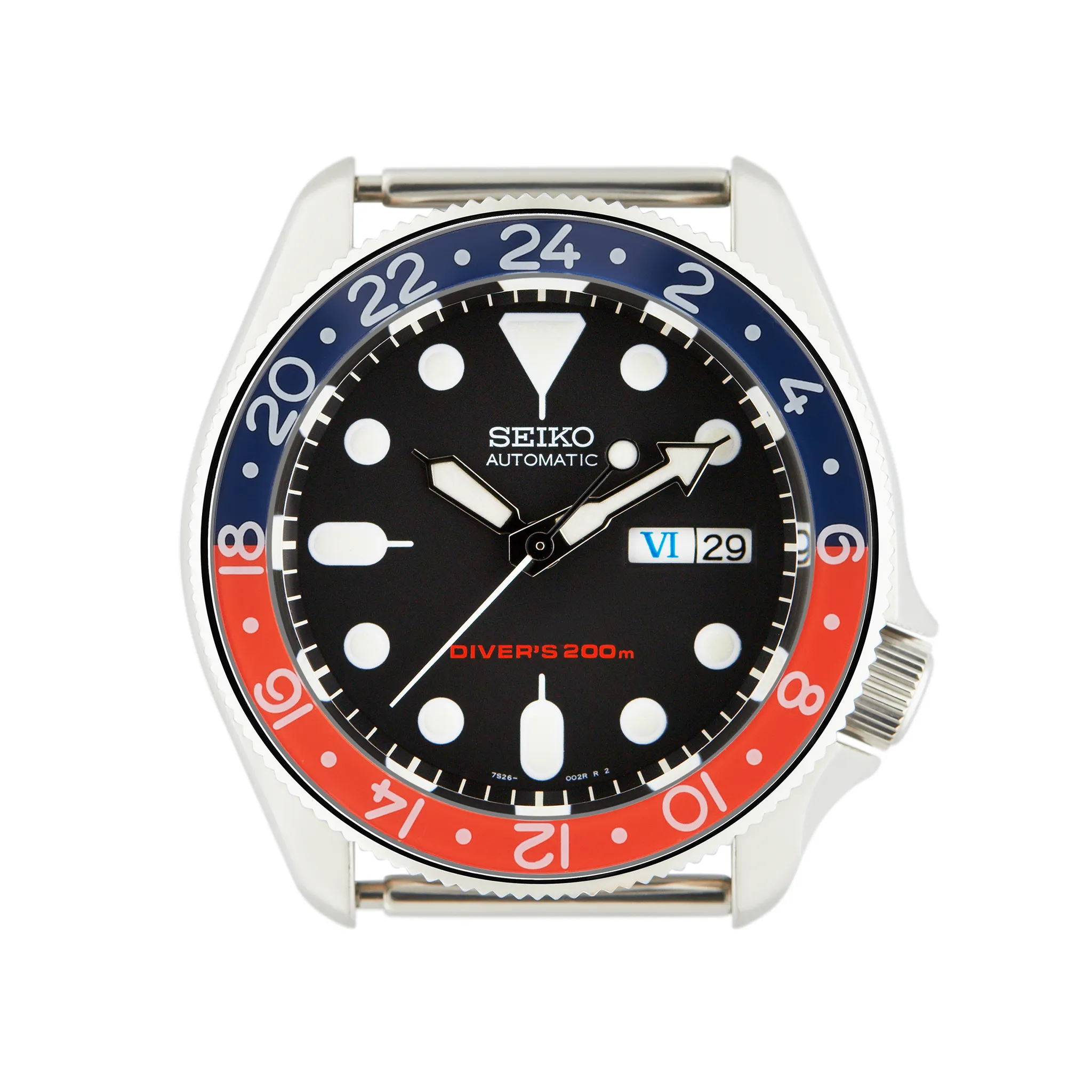 SKX007/SRPD Glass Bezel Insert: GMT Style Pepsi