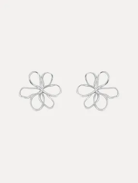 Small Threaded Flower Earrings