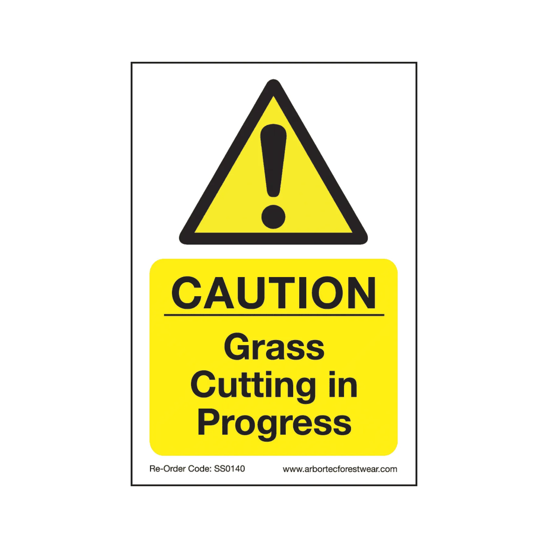 SS0140 Corex Safety Sign - Grass Cutting in Progress