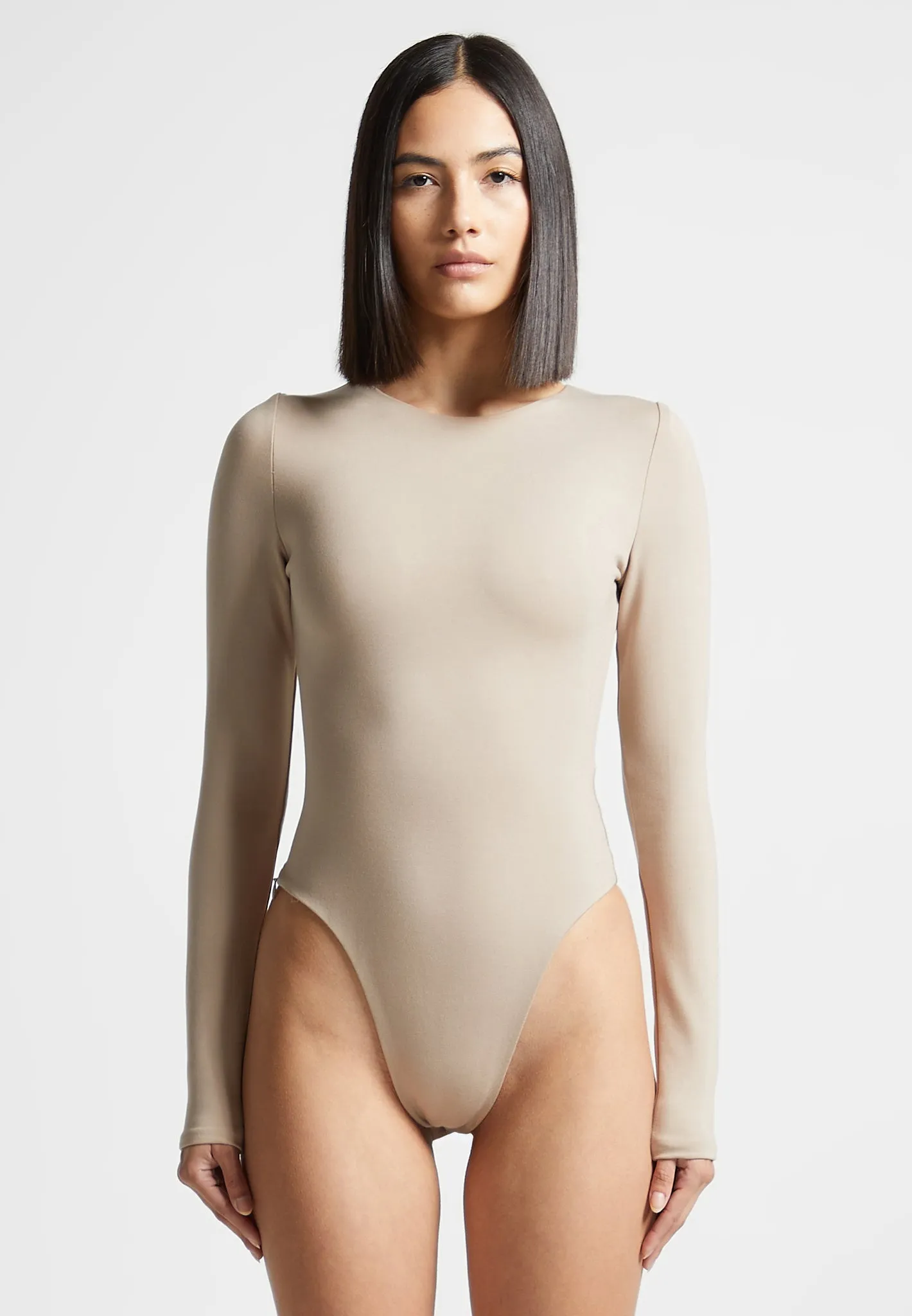 Éternelle Long Sleeve Bodysuit - Beige