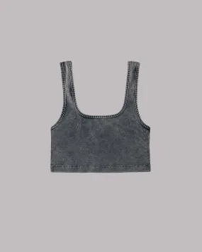 The Dark Ribbed Bralette Top