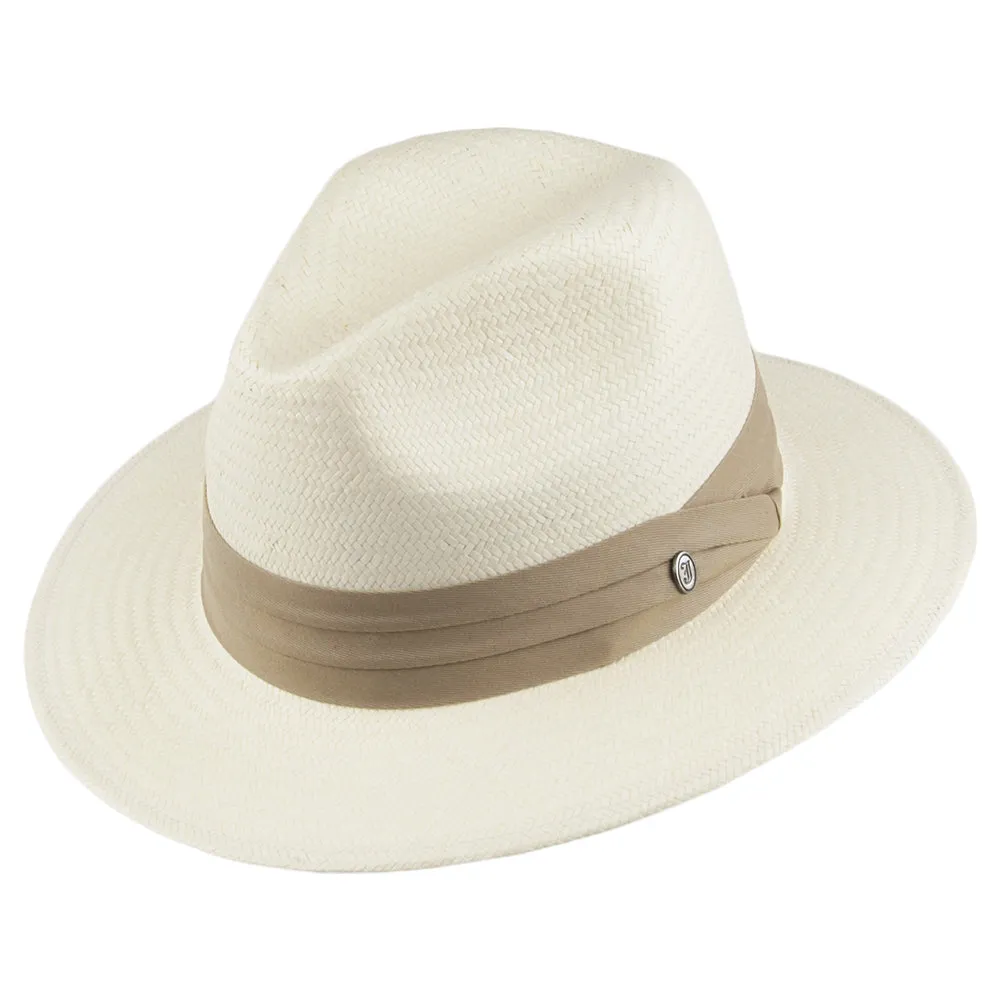 Toyo Safari Fedora with Khaki Band - Ivory