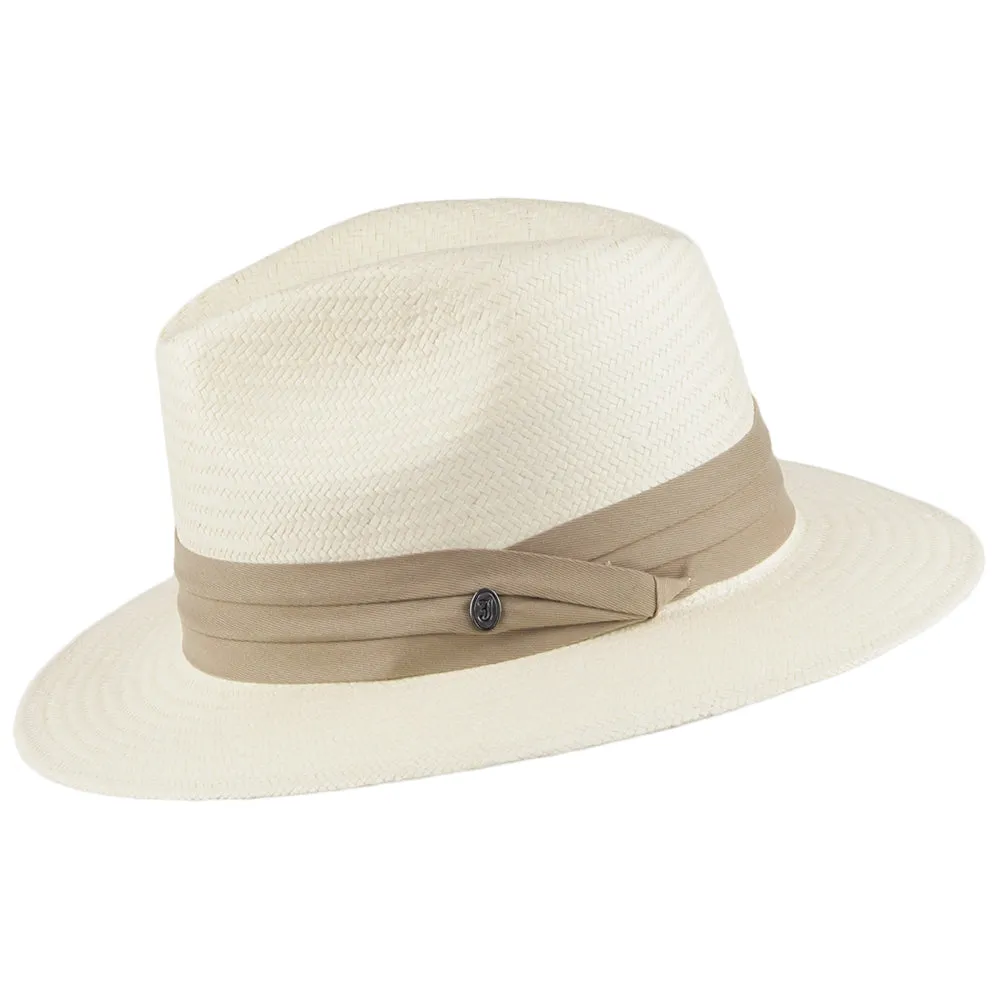 Toyo Safari Fedora with Khaki Band - Ivory