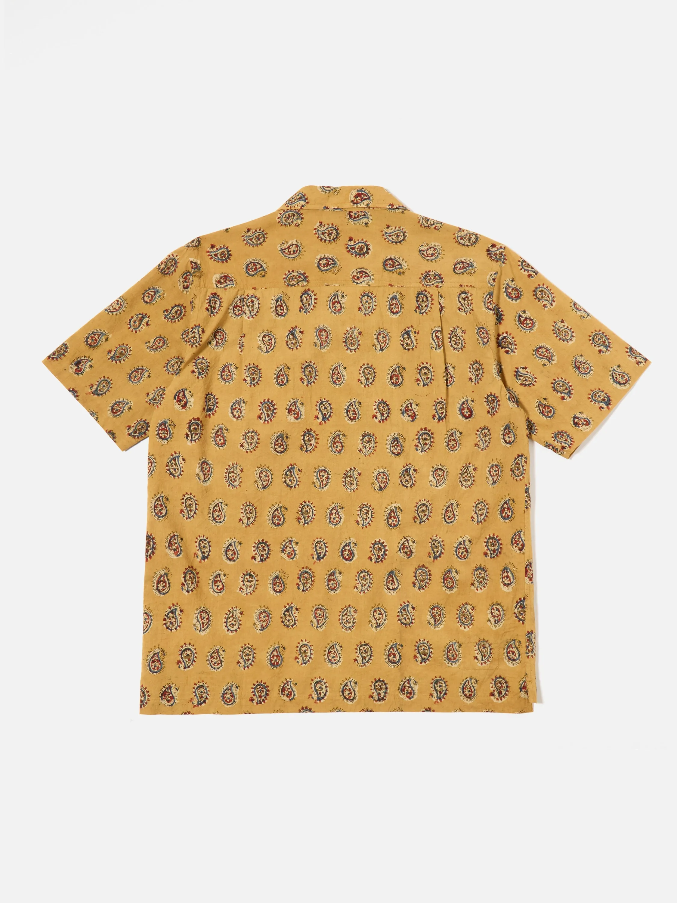 Universal Works Camp Shirt in Camel Kalamkari II Print