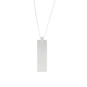 Vanity Adjustable Square Necklace Silver Plating