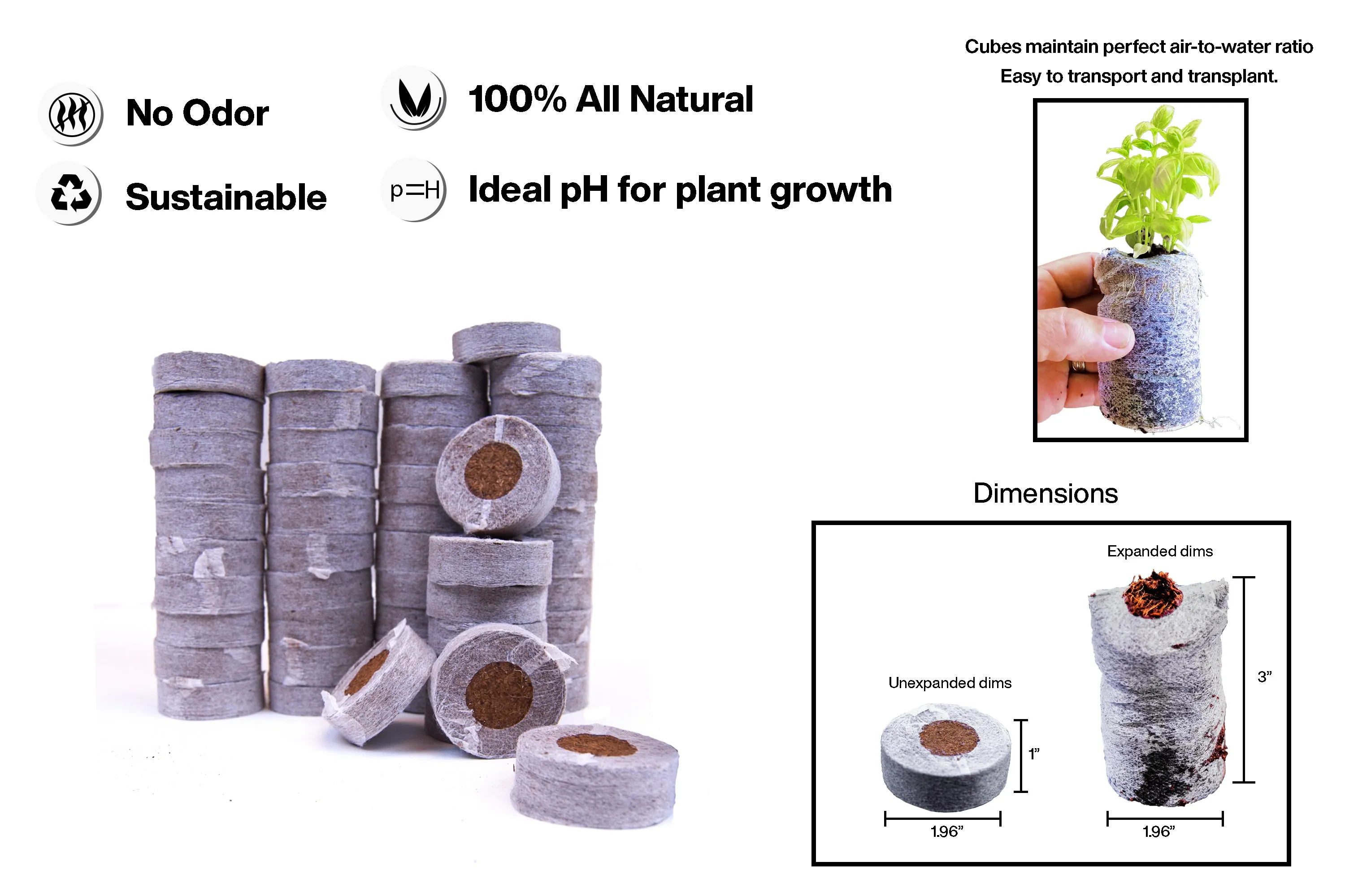 Viagrow Seedling Station Kit with LED Grow Light, Propagation Dome, Tray and 50 Coir Seedling Starters