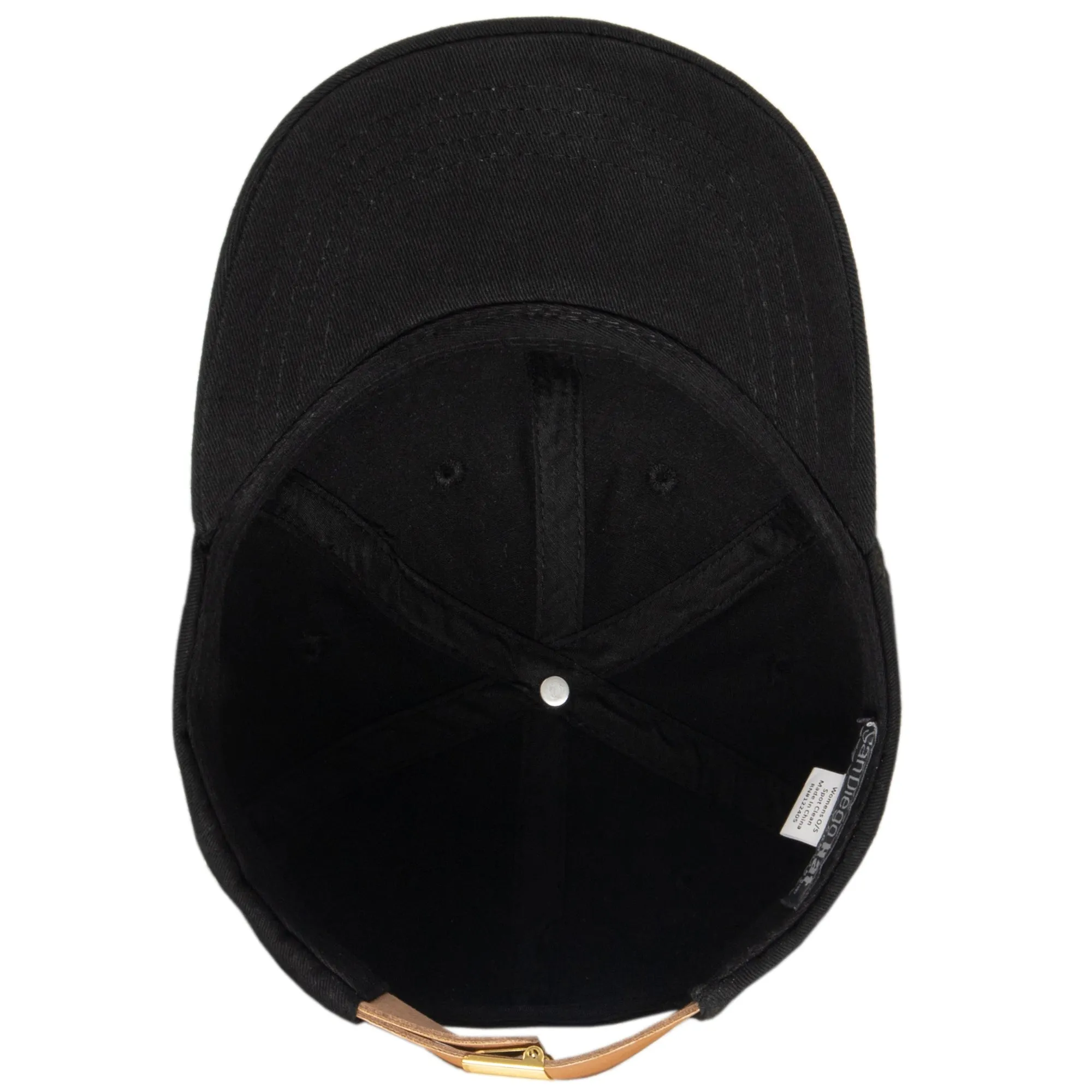 Women's Washed Ball Cap With Adjustable Leather Back