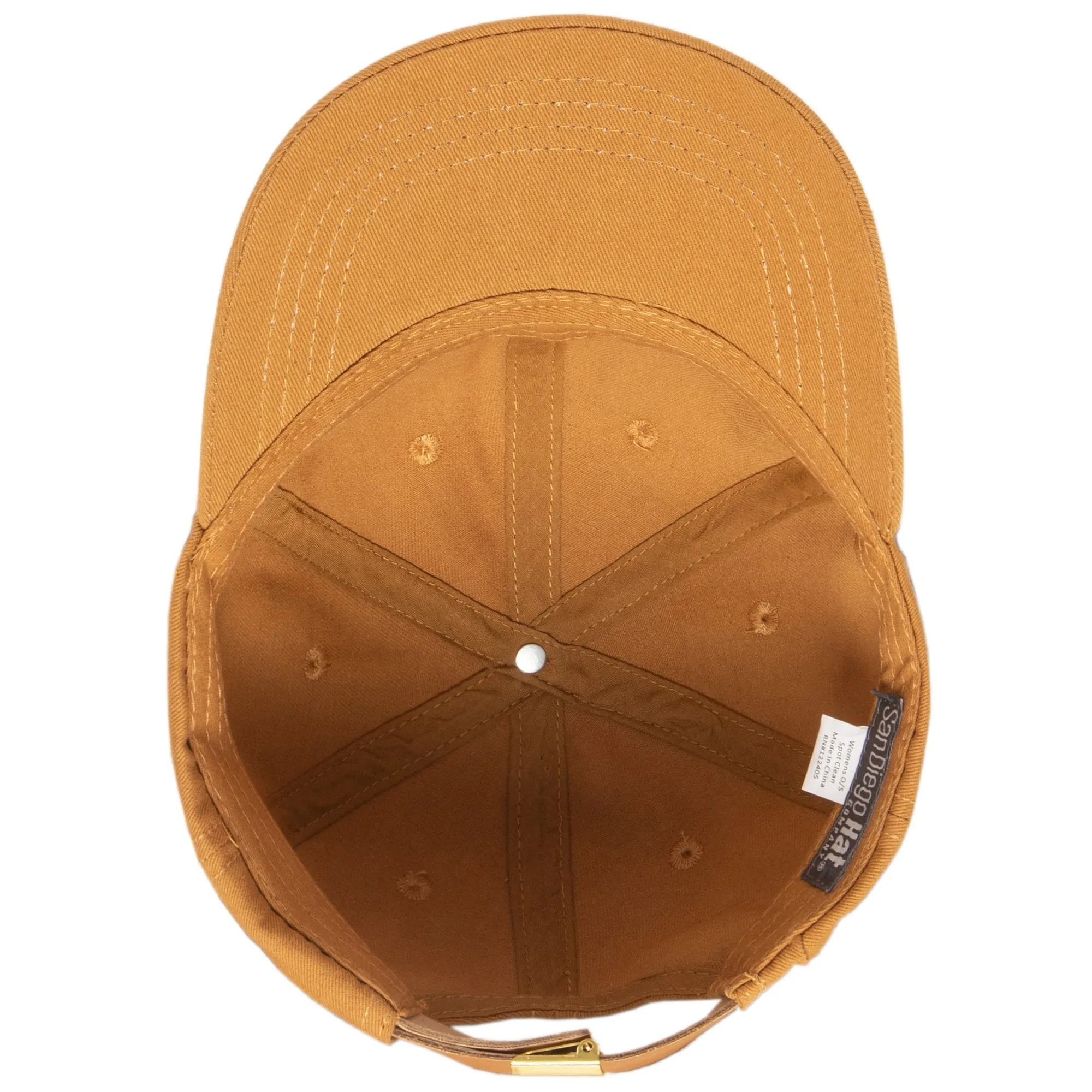 Women's Washed Ball Cap With Adjustable Leather Back