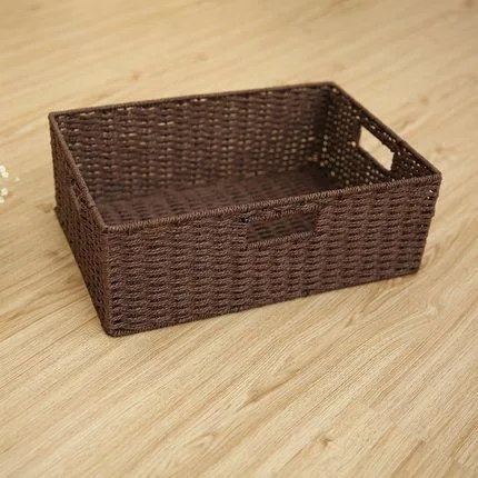 Woven Straw basket, Storage Basket, Rectangle Basket, Picnic Basket